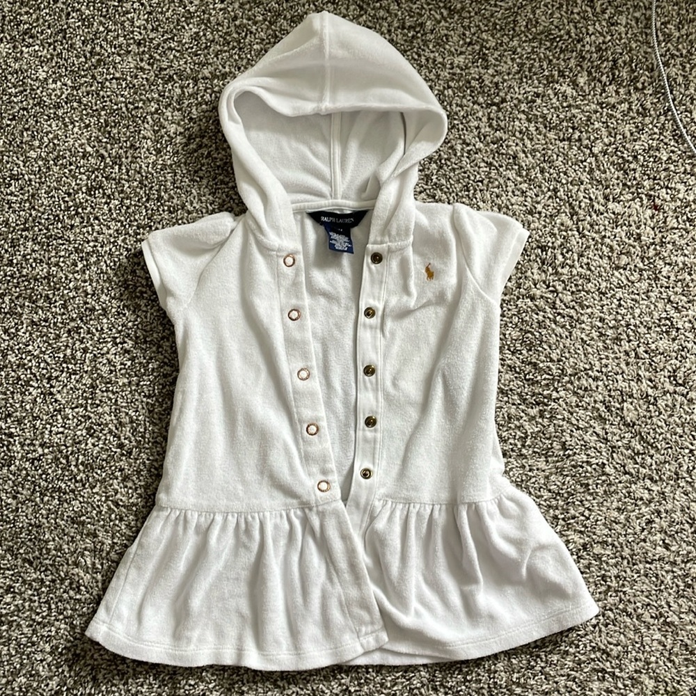 24 mo Ralph Lauren hooded terry swim cover up never worn